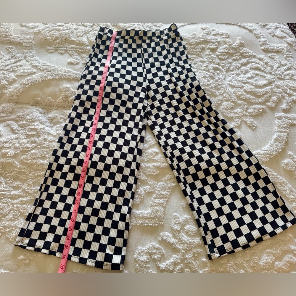 MINT DRESSED IN LALA B/W CHECKERBOARD PLISSE 2 PIECE PLAYSUIT SIZE L ORIG $152 - Picture 10 of 13